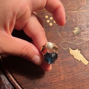 Kate Spade sea star heart crab statement ring size of 7